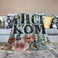 thumbnail image 2 of floral elements, sweet home, flannel sheets, blankets, lightweight and comfortable plush blankets, bedrooms, living rooms, sofas, various sizes, 2 of 6