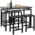 thumbnail image 3 of 5 Pieces Dining Table Set Modern Style Wooden Kitchen Table and 4 Chairs with Metal Legs, Espresso, 3 of 7
