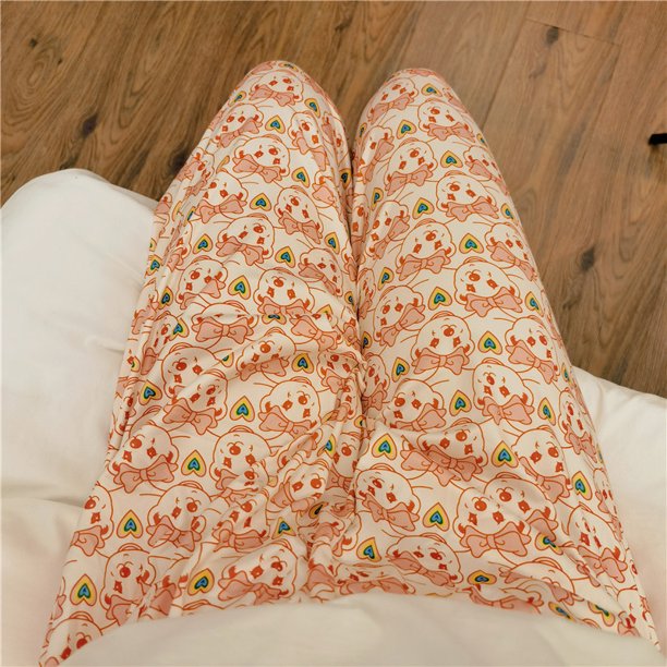 Pantalones de pijama con estampado de dibujos animados para mujer, ropa de dormir de talla grande, Y2K, Primavera, 2024
