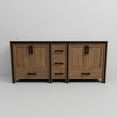 thumbnail image 5 of Ziva 80 in W x 22 in D Rustic Barnwood Double Bath Vanity and White Quartz Top, 5 of 8