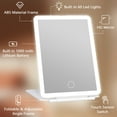 thumbnail image 5 of COOLJEEN Rechargeable Travel Makeup Vanity Mirror with 60 Led Lights Portable Rectangle White 7.9'', 5 of 9