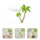 thumbnail image 3 of 2 juegos de pegatinas de pared para decoración de pared de árbol de coco, pegatinas de pared extraíbles HOMEMAXS MX16272438, 3 of 5