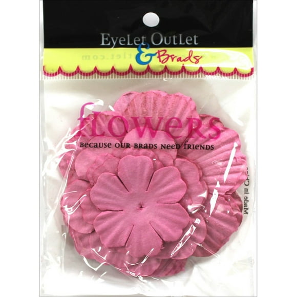 Eyelet Outlet Fleurs 40/pkg-Rose