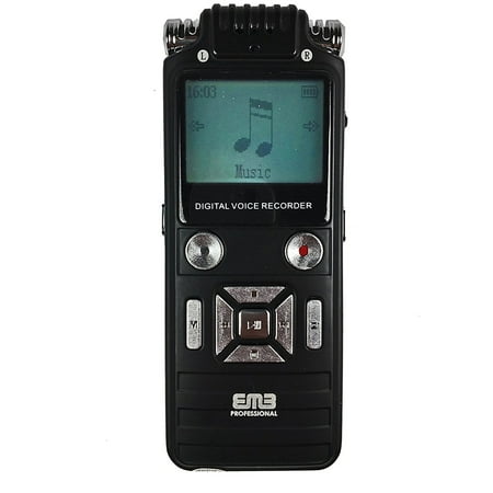 EMB Professional EVR8 8GB Portable Handheld WMA/MP3 Digital Stereo Audio Voice (Best Professional Audio Recorder)