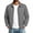 Gray, variant on Men's Soft Shell Collar Jacket, Full Zip Lightweight Casual Fall Jacket with Ribbed Trim