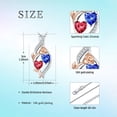 thumbnail image 7 of Taioiat Double Birthstone Necklaces for Women 18K Gold Plated Birthstone Rose Flower Jewelry Anniversary Valentines Day Mother's Day Birthday Gifts for Her Wife Girlfriend Mom, 7 of 7