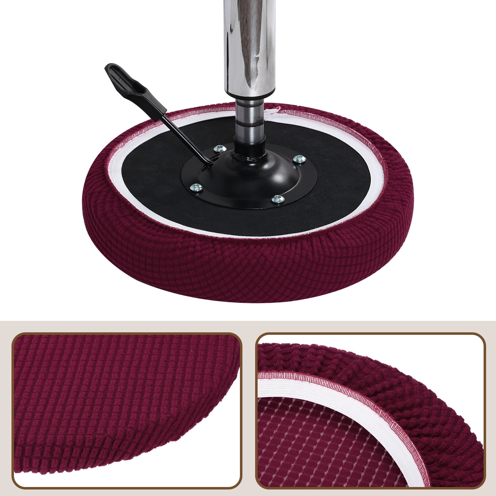 Unique Bargains Table Self-Stick Screw Hole Covers Stickers Red