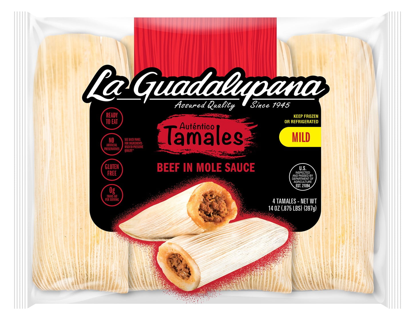 La Guadalupana Mild Beef Tamales 4ct