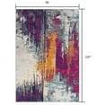 thumbnail image 2 of 7â€™ x 10â€™ Gray and Magenta Abstract Area Rug, 2 of 7