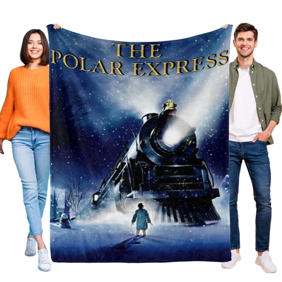 The Polar Express Throw Blanket Gifts for Fans Lover Girls Boys Women Present Hoodie Him Bed 60"x80"