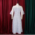 thumbnail image 5 of Women's Neck Mesh Sheer Long Sleeve Dress,White-L, 5 of 5