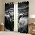 thumbnail image 2 of Erosebridal Highland Cow Darkening Drapes Highland Cattle 30%-50% Blackout Curtains Animal Window Curtains Western Farmhouse Teens Window Treatments (2 Panels, 38 x 54 Inch), 2 of 5