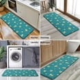 thumbnail image 6 of Teal Daisy Flower Yellow Blooms Pattern Kitchen Rug Mat,Kitchen Runner Rugs Non Skid Washable,Decorative Kitchen Floor Mats for Kitchen,Sink,Laundry,17"x47.2", 6 of 7