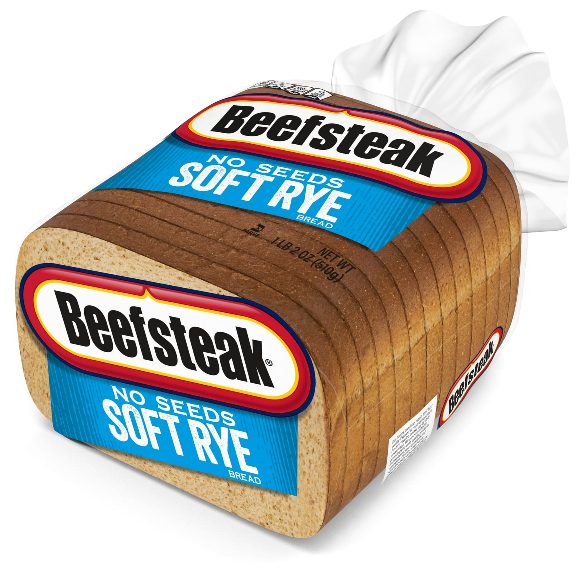 Beefsteak No Seeds Rye Bread, 18 oz, Plain Rye Bread, Bag ( 2 Pack Offer )