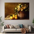 thumbnail image 6 of Mudket Vintage Lemon and Yellow Flowers Canvas Wall Art, Framed Floral Print, Ready to Hang Farmhouse Decor for Kitchen Living Room, Rustic Botanical Artwork - 12"L x 8"W, 6 of 10