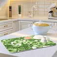 thumbnail image 6 of Flowers in Green Leaves Dish Drying Mat Microfiber Kitchen Pad Large Counter Absorbent Dish Mats Drainer Rack 16"x18", 6 of 7