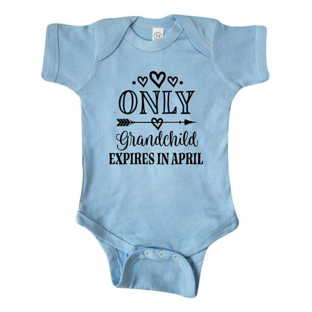 

Inktastic Only Grandchild Expires April Gift Baby Boy or Baby Girl Bodysuit