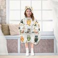 thumbnail image 7 of Wearable Blanket with Sleeves and Pocket Oversized Hooded Sweatshirt 3-14 YR Cartoon Cute Owls M, 7 of 7