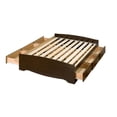 thumbnail image 3 of Prepac Queen 6 drawer Platform Storage Bed - Color:Maple-Color:Maple, 3 of 10