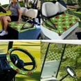 thumbnail image 7 of XYZCANDO Clover Floral 4 Piece Golf Cart Seat Covers Golf Cart Steering Wheel Covers 2 PCS Golf Cart Flags St. Patrick's Day Golf Cart Decor Steering Wheel Wrap Mini Flags for Parades Green, 7 of 7