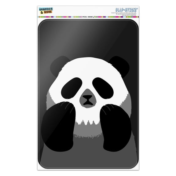 Panda Skull Optical Illusion Spooky Home Business Office Sign
