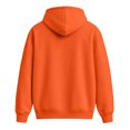 thumbnail image 4 of Fleece Hoodie Pullover Men Stylish Casual Long Sleeve Drawstring Hoodies Winter Workout Classic Fit Hooded Sweatshirt Orange L, 4 of 5