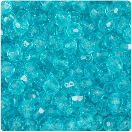 8 Mm Turquoise Heart - BeadTin Light Turquoise Transparent 8mm Faceted Round Craft Beads (450pcs)