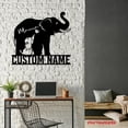 thumbnail image 4 of Craftnamesign Custom Mom Baby Elephant Metal Wall Art LED Light, Custom Elephant Lover Name Sign, 4 of 5