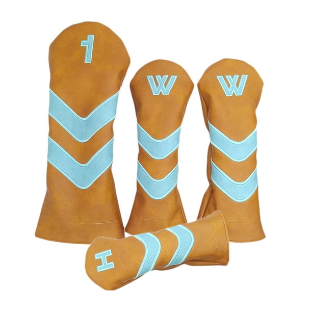 Golf Driver Wood Head Wood Headcover Cubiertas para la cabeza del club universales para todas las marcas de controladores de - Amarillo 19 x 9 x 2 cm Baoblaze Cubierta de cabeza de golf