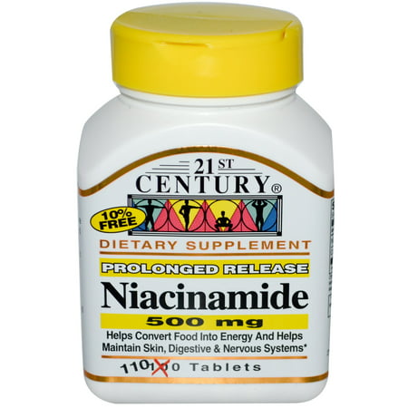 21st Century Niacinamide 500 mg, 110 Ct