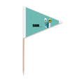 thumbnail image 1 of Green Noisy Emotion Quiet Glue Toothpick Triangle Cupcake Toppers Flag, 1 of 3