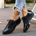 thumbnail image 6 of HomeDM Womens Oxford Shoes Lace Up Slip-On PU Leather Flats Dress Shoes for Business Casual Work Office, Black Size 9, 6 of 9