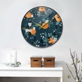 thumbnail image 2 of Yayeee Wall Clock Battery Operated 9.5" Silent Quartz Non-Ticking for Living Room Decor, Blue Oranges, 2 of 8
