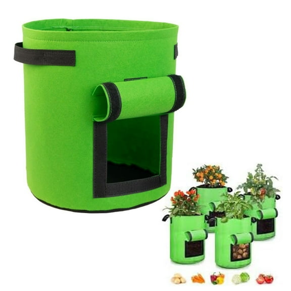 Grow Bags For Potatoes And Tomatoes, Potato   Tomato 10 Gallon Grow Bags, Garden Non-Woven Fabric Planter Bags For Vegetables Grow & Growing Potatoes