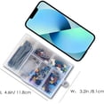 thumbnail image 2 of LanttAotte Mini 6 Grids 4-PACK Plastic Organizer Box Storage Container for Small Jewelry Fishing Tackles Earring Nail Rhinestones Beads Art DIY Crafts Organizer Clear, 2 of 6
