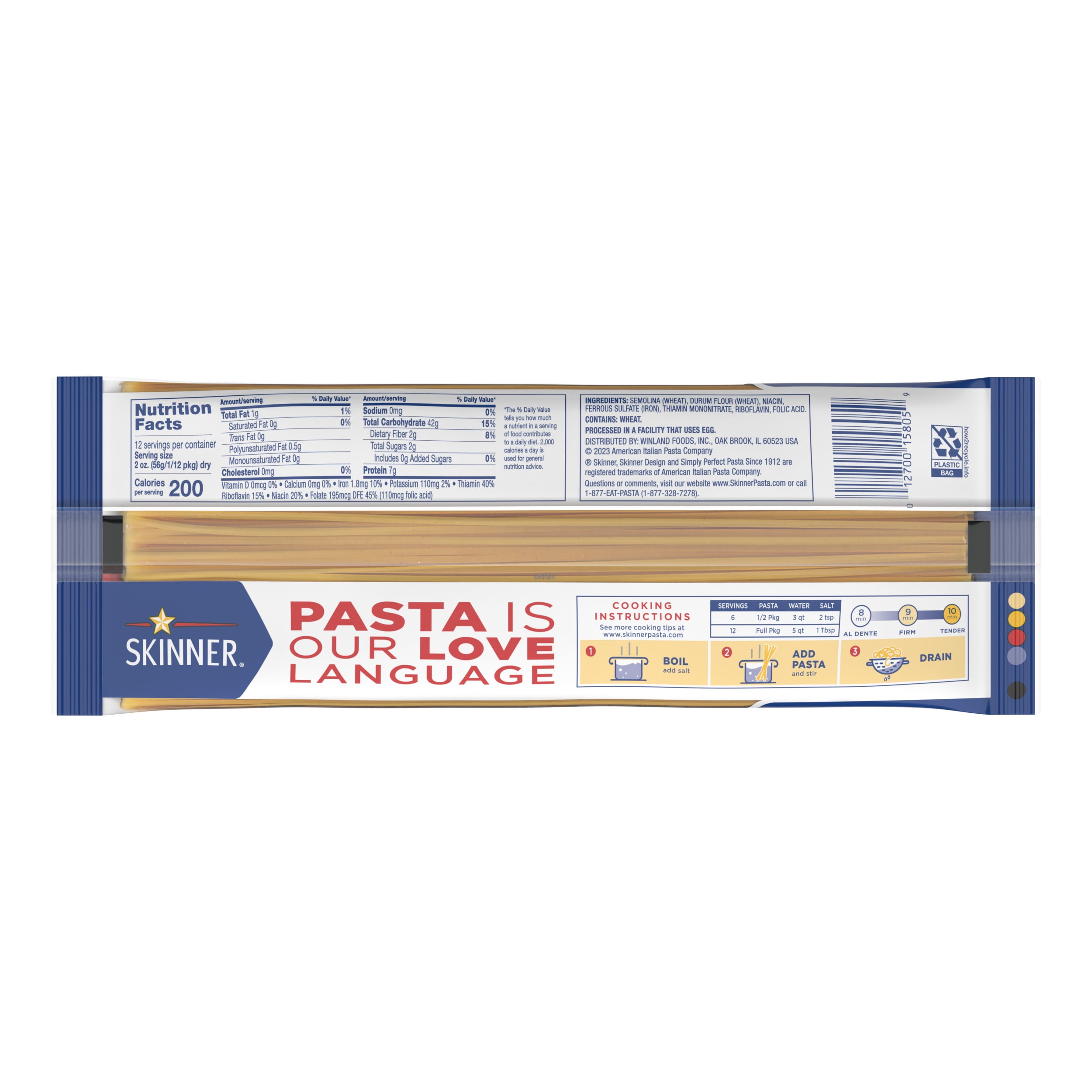 (4 pack) Skinner 24 oz Thin Spaghetti Pasta