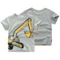 thumbnail image 2 of Chenyin Kids Toddler Boys Cartoon T-Shirt Short Sleeve Summer Tee Costume Baby Cotton Casual Tops Bottom Shirt for 1-10 Years, 2 of 9