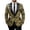 A_Gold, variant on Mens Gold Sequin Jacquard Tuxedo Blazer Satin Peak Lapel Single Button Formal Suit Jacket for Wedding Party Stage Prom Night Out Gold M