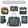 thumbnail image 2 of Pioneer Flower Floral Print Pattern Womens Lunch Box for Work,Insulated Large Lunch Bag,Leakproof Adult Lunch Bag for Work,Beach,Travel,Picnic,Camping, 2 of 6