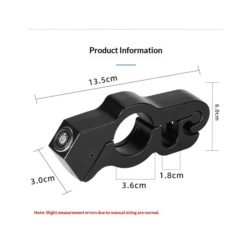 Lock Motorcycle, Heavy Duty Anti Theft Adjustable Bike Handlebar Lock with 2 Keys Protect Your Motorcycle (black)