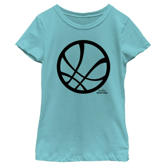 Girl's Marvel Doctor Strange in the Multiverse of Madness Sanctum Logo Graphic Tee Tahiti Blue Medium