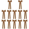 thumbnail image 1 of Bewildely 12 lazos de terciopelo rojo de felpa para árbol de Navidad. 12 adornos para un hogar elegante. Lazos para árbol de Navidad Kits de decoración para fiestas caqui, 1 of 6