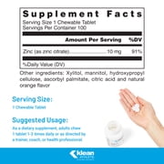 Klean ATHLETE Klean Zinc | Support for Immune System Function | NSF Certified for Sport | 100 Chewable Tablets | Natural Orange Flavor