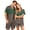 Green, variant on Couples Matching Pajamas 2 Piece Lounge Set Silk Pajama Satin Pjs Shorts Set Soft Loungewear S-Xxxxl(Men)