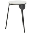 thumbnail image 4 of SAFAVIEH Everbrooke Marble Round Powder Coat End Table, White Marble/Black, 4 of 9