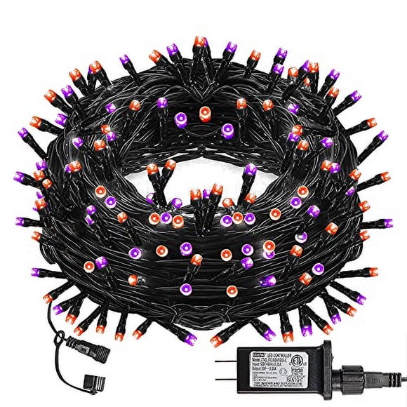Luces de Cadena de Halloween DAZZLE BRIGHT con 300 LED y 100 Pies (Morado)