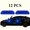Blue, variant on 12pcs of left exterior and interior car door stickers- high gloss plastic self-adhesive stripe with sparkling star design, safety opening warning sticker, disposable car parts, bright stripe pattern