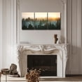 thumbnail image 5 of Forest Canvas Wall Decor Sunset Wall Art for Home Gold and Green Wall Prints Landscape Painting for Dining Room Office Size 12x16x3 Hallway Decor, 5 of 7