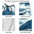 thumbnail image 4 of luoweisi Men's Beach Shorts Quick Dry Swim Trunks with Mesh Lining Shark M, 4 of 5