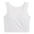 thumbnail image 4 of MVRLSH Womens Tank Tops Loose Fit Casual Racerback Comfy Built In Bra Sleeveless Workout Yoga Undershirt Tops White Size XXXL, 4 of 7